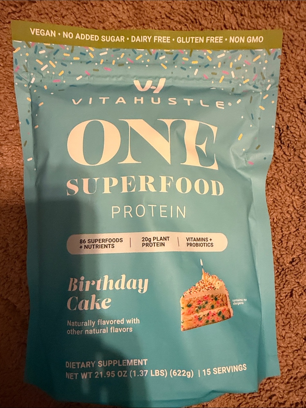 ONE Superfood Protein Powder - Birthday Cake (Blue)